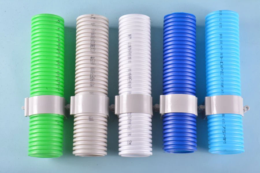 এইচডিপিই ডাবল ওয়াল rug েউখেলান পরিষ্কার তাজা বায়ু নালী